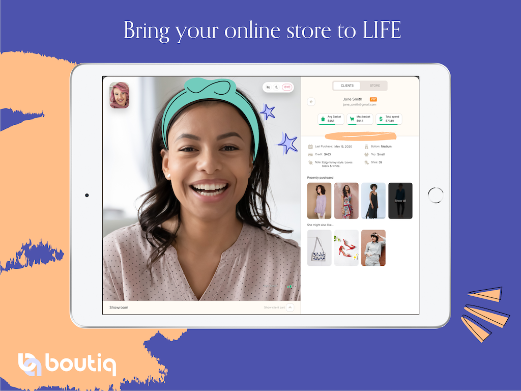 Boutiq app on iPad